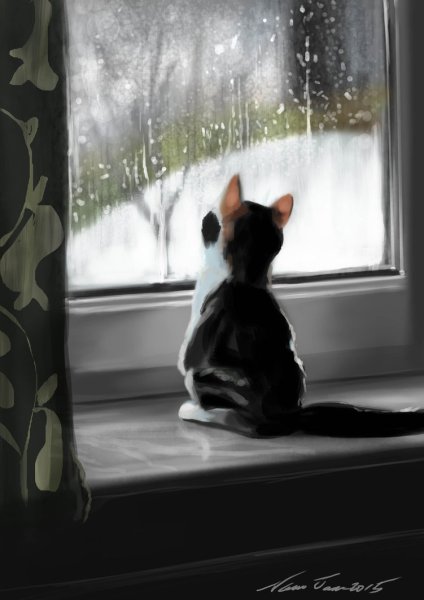 Котенок на подоконнике