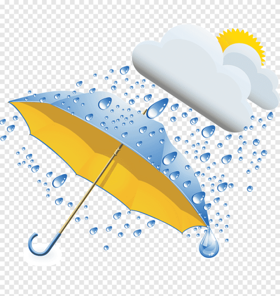 Дождь для детей на прозрачном фоне