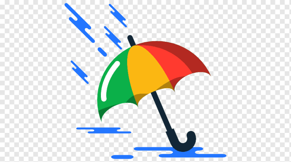 Значок зонтик с дождиком