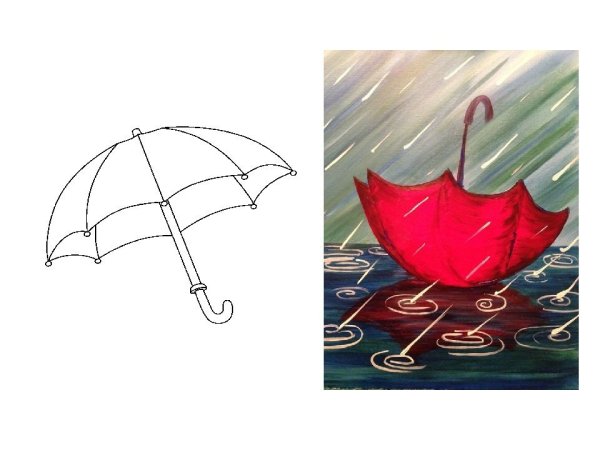 Рисование зонт