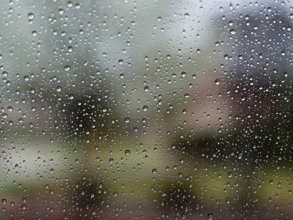 Дождевые капли на стекле