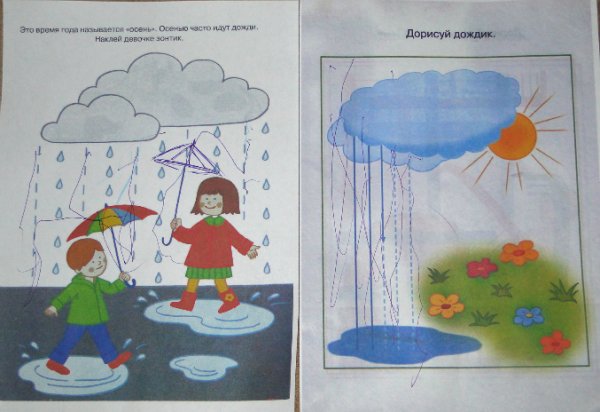 Рисование тема: «мой любимый дождик».