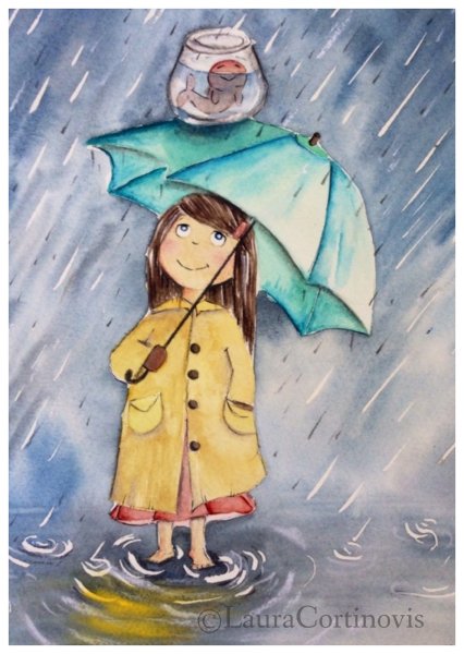 Лужа акварелью