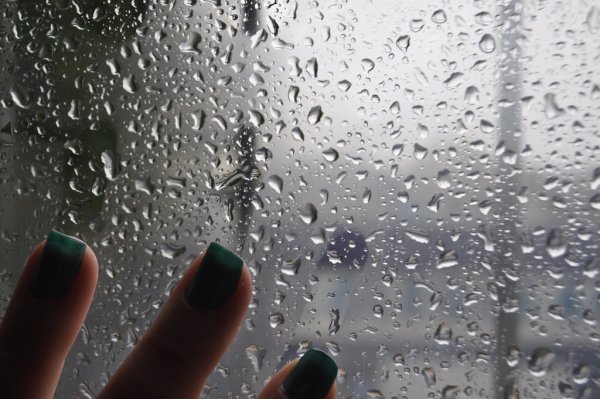 Капли на стекле машины