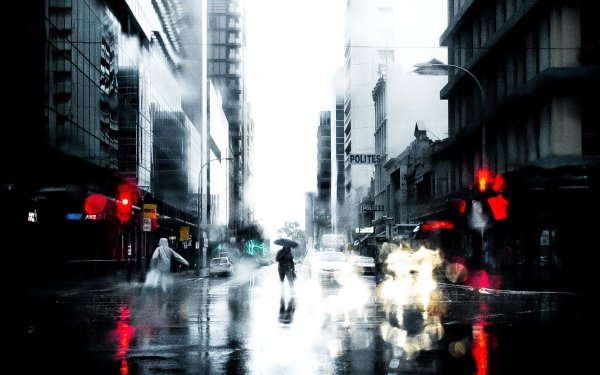 Фон дождь в городе