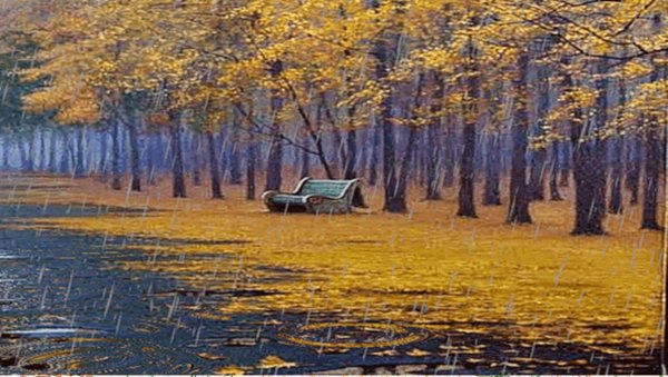 Осенний дождь анимация