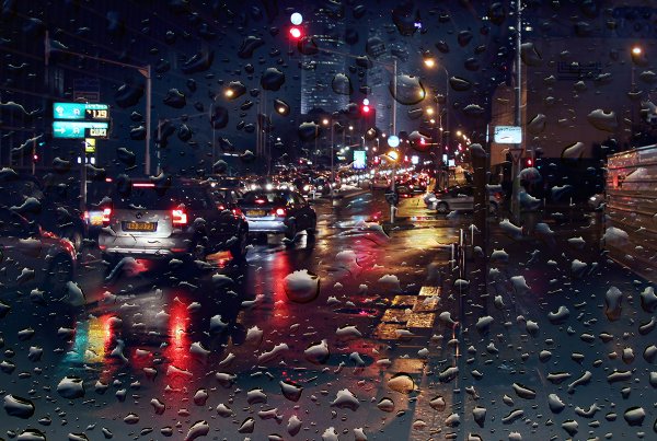 Ночная дождливая Москва