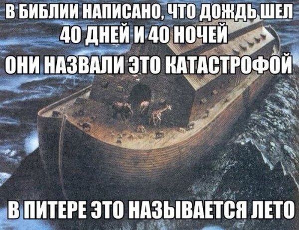 Шутки про лето в Питере