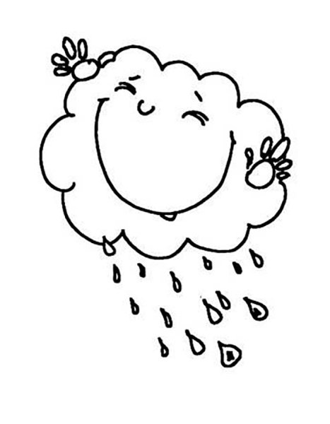 Дождик раскраска для детей