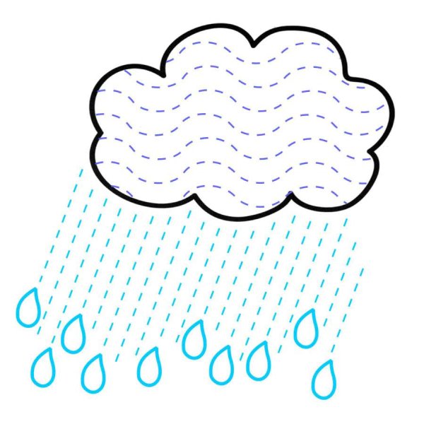 Трафарет зонтика для вырезания