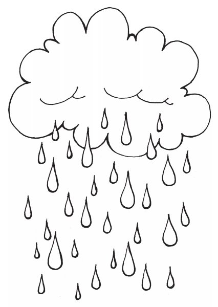 Раскраска дождь