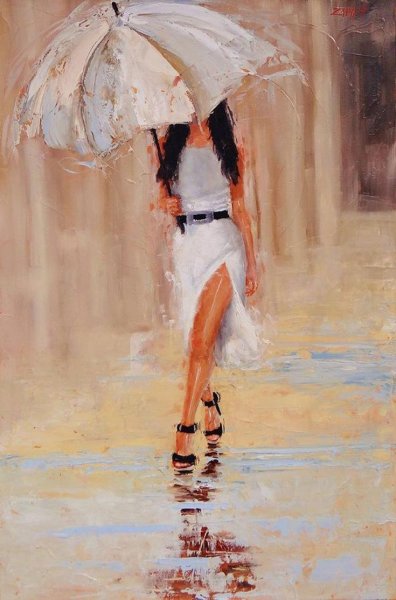 Женщина под зонтиком