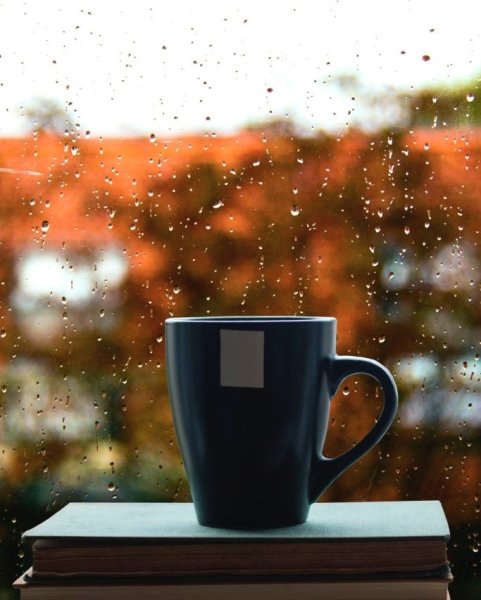 Кружка на подоконнике