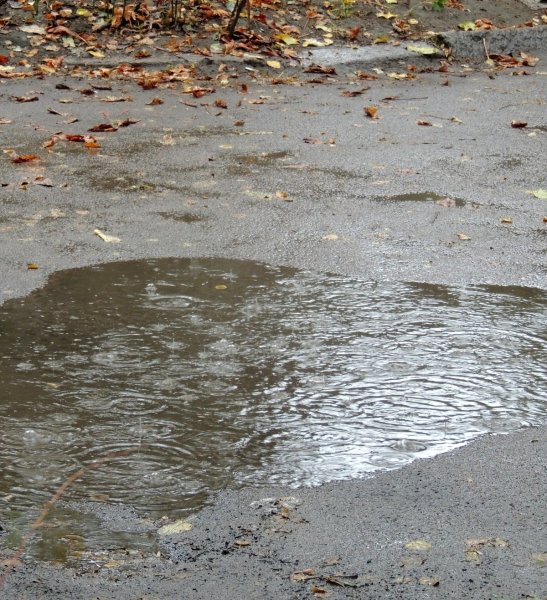 Лужа на асфальте