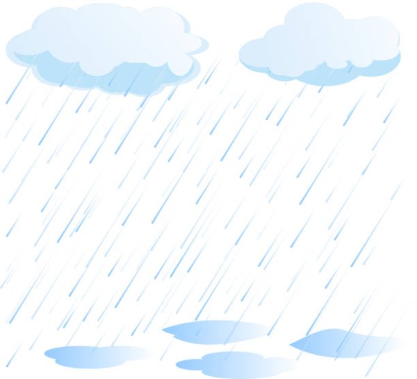 Дождик для детей на белом фоне