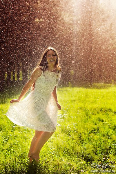 Девушка дождь