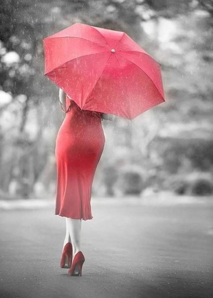 Девушка с зонтом