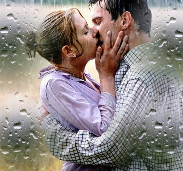 Поцелуй под дождем