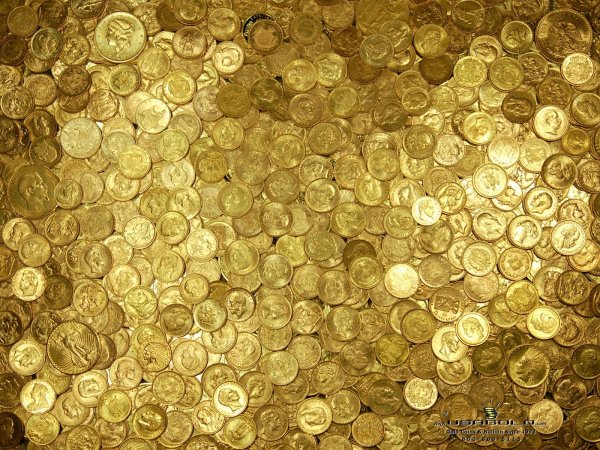 Гора золотых монет