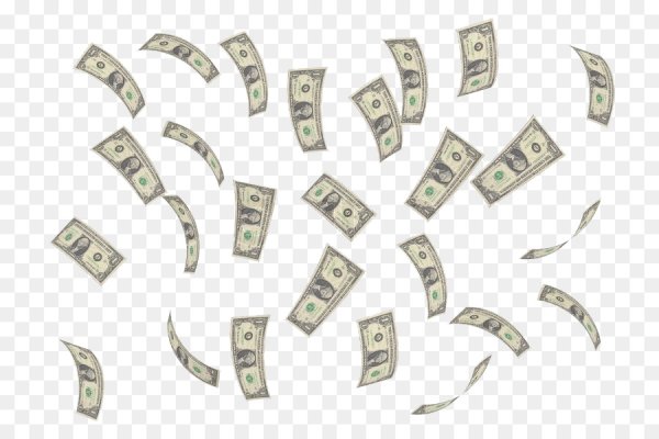 Деньги с неба на белом фоне