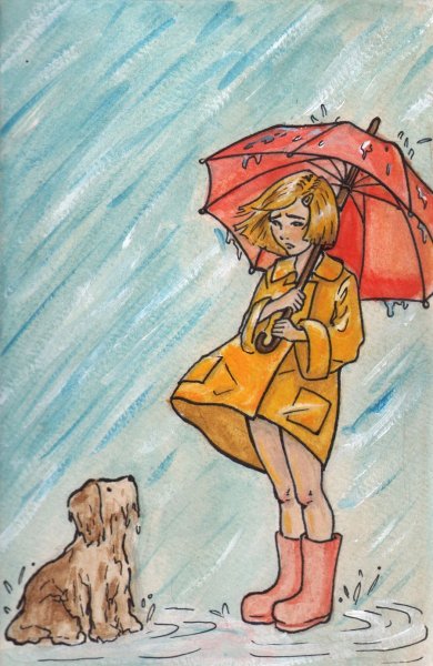 Дождь рисунок