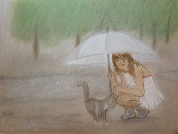 Под дождем пастель