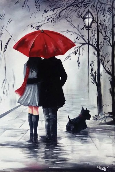 Двое под зонтиком