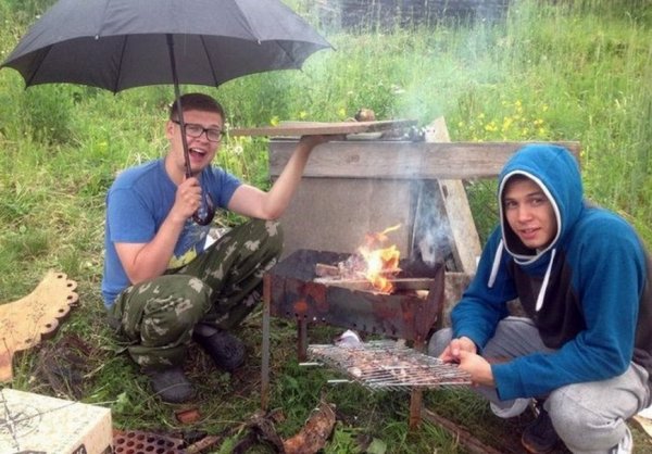 Приколы про шашлыки на природе