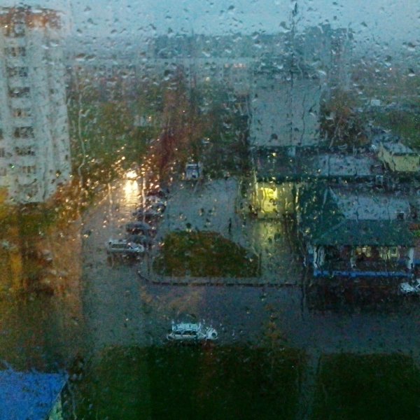 Дождливый вид из окна