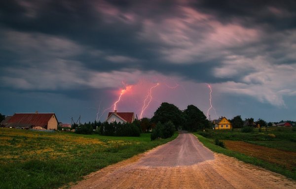 Гроза в деревне
