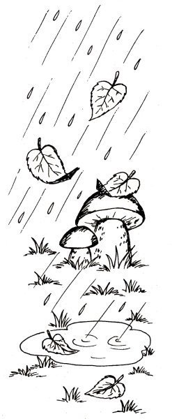 Раскраска осенний дождик