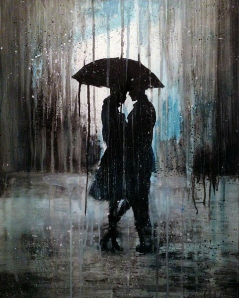 Человек под дождем