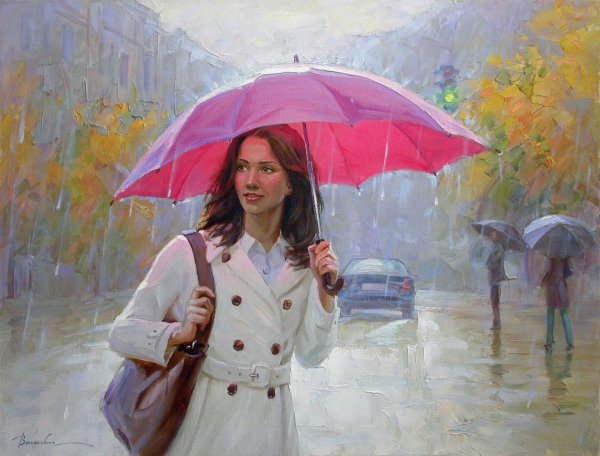 Женщина с зонтиком