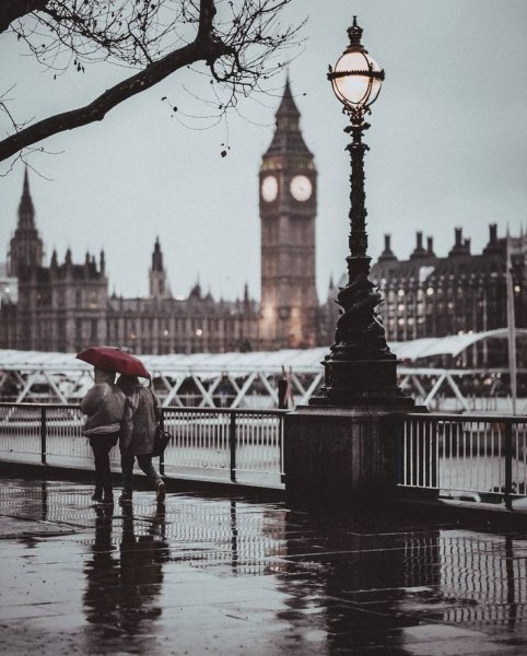 Лондон дождливый город