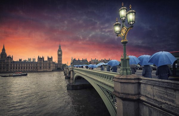 Дождь в Лондоне