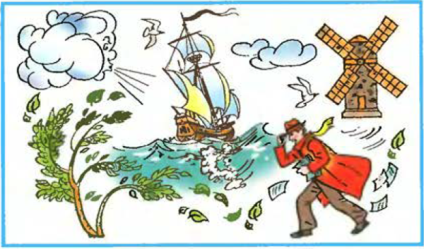 Неправильный рисунок с ветром