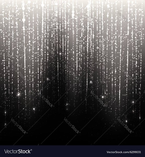 Серебристый дождик на черном фоне