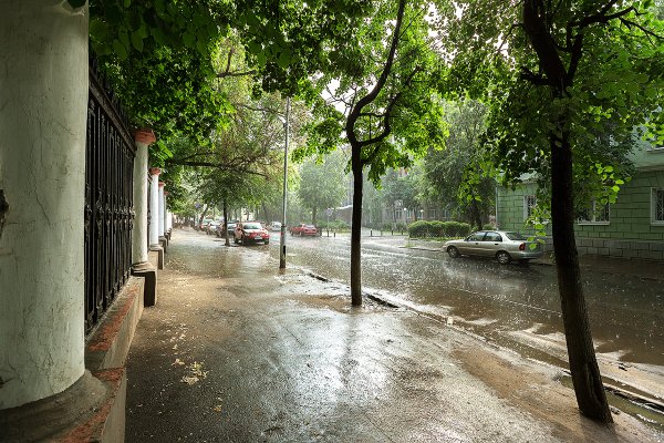 Город после дождя