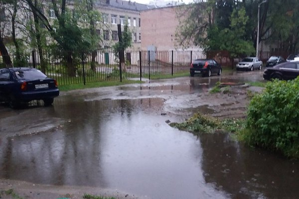 Дождь во дворе