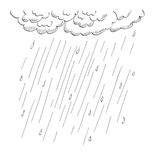 Дождь раскраска для детей