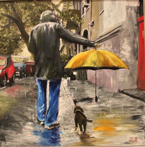 Под дождем маслом