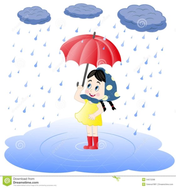 Идет дождь для детей