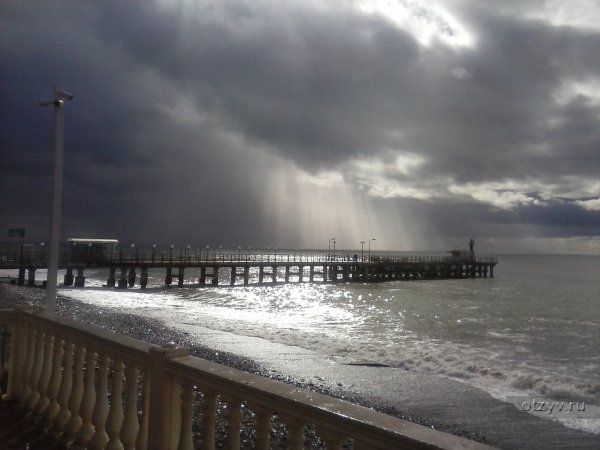 Сочи море гроза ливень