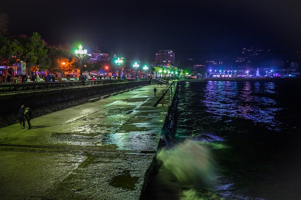 Ялта набережная 2021 ночью