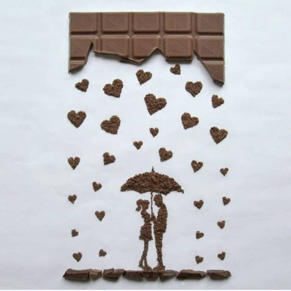 Картины нарисованные шоколадом