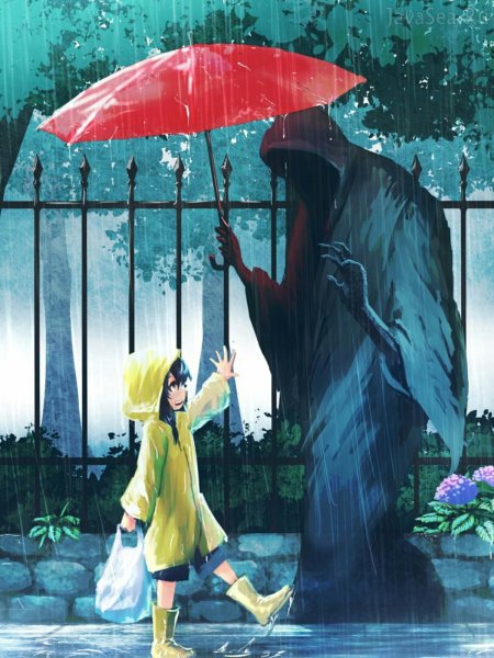 Аниме зонтик