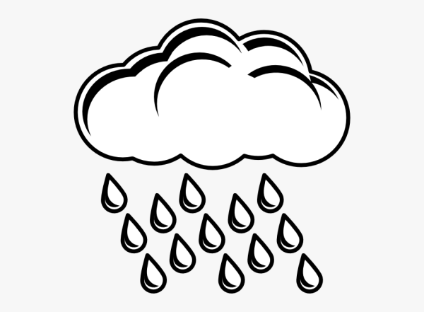 Тучка раскраска для малышей