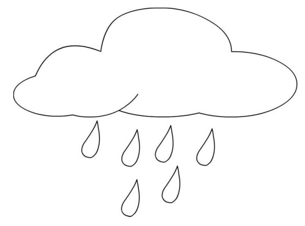 Облако с дождем раскраска