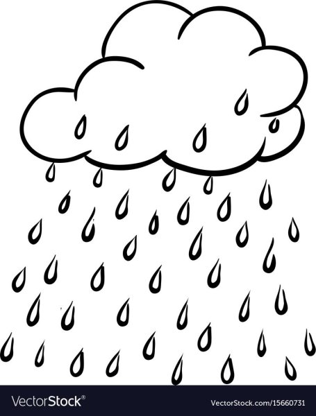 Дождь раскраска для детей