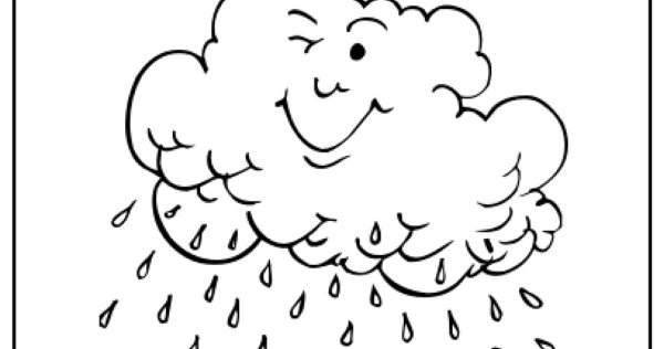 Раскраска туча с дождем